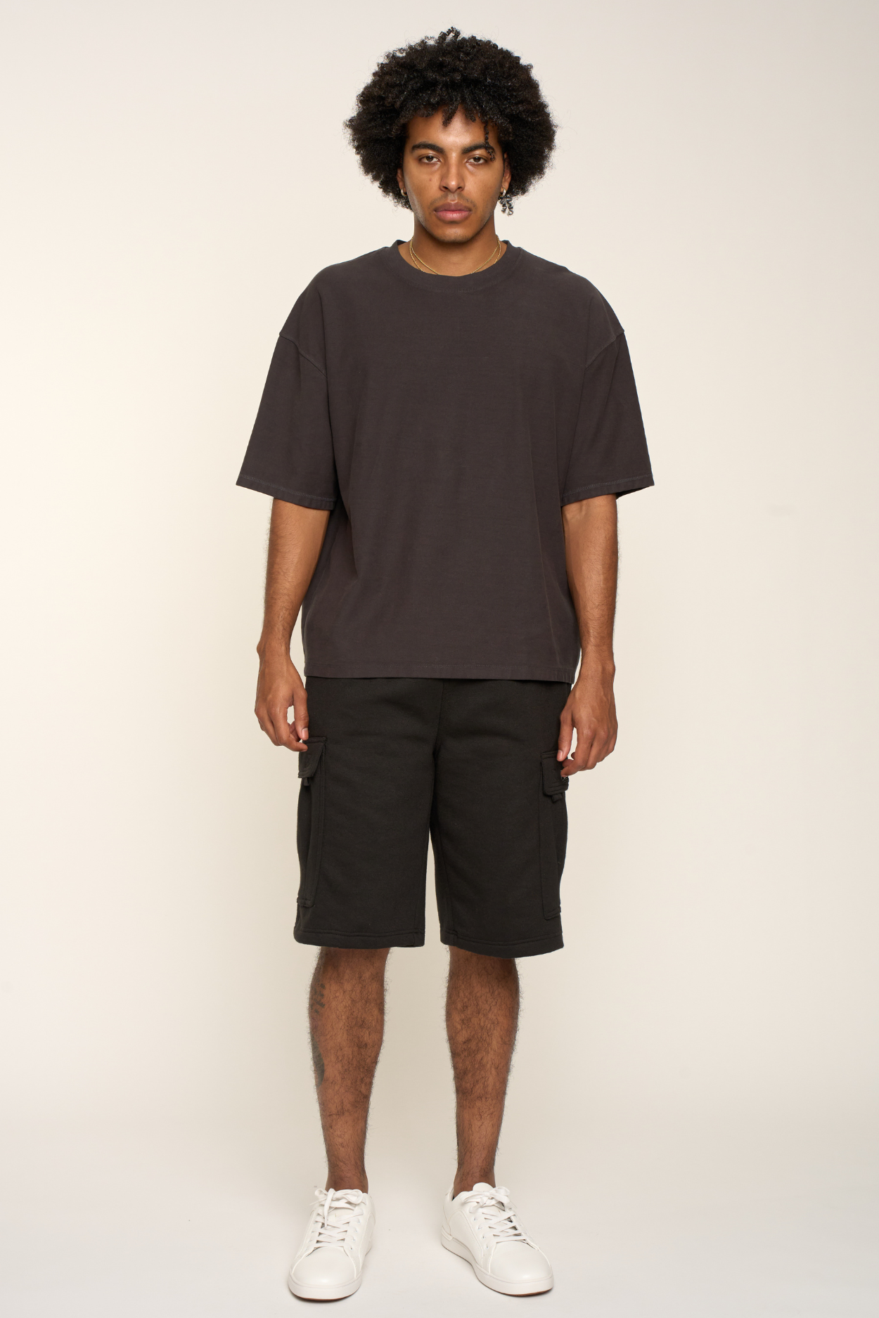 Men's Solid Fleece Heavyweight Cargo Shorts