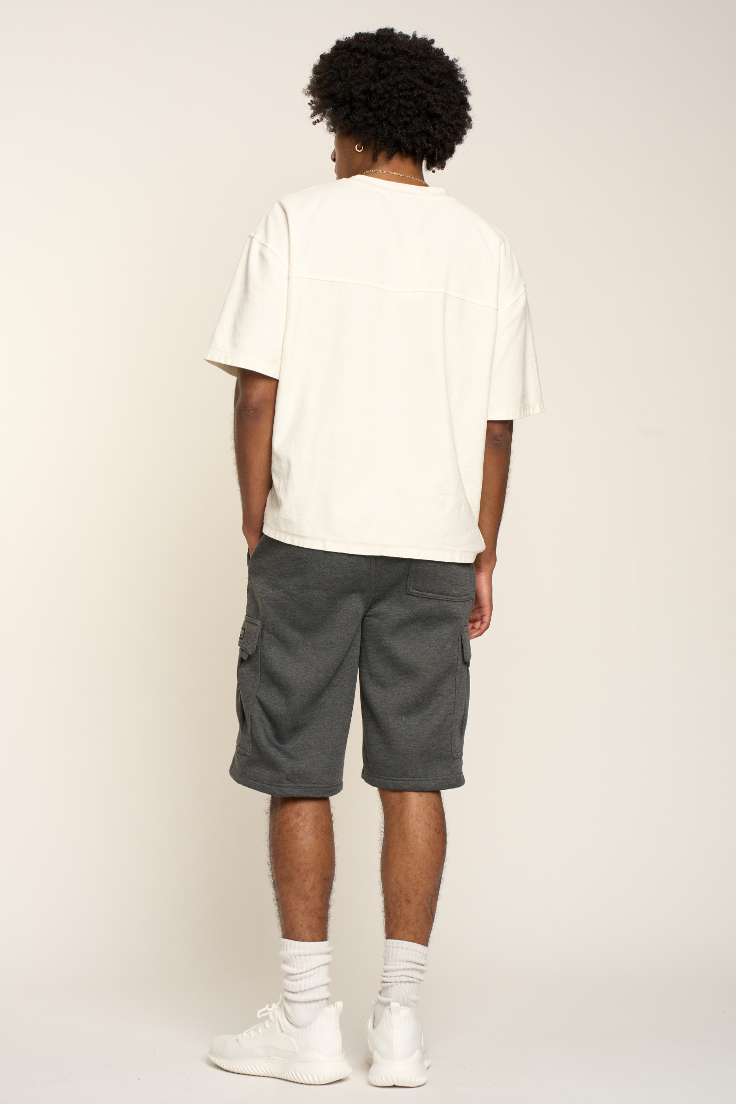 Men's Solid Fleece Heavyweight Cargo Shorts