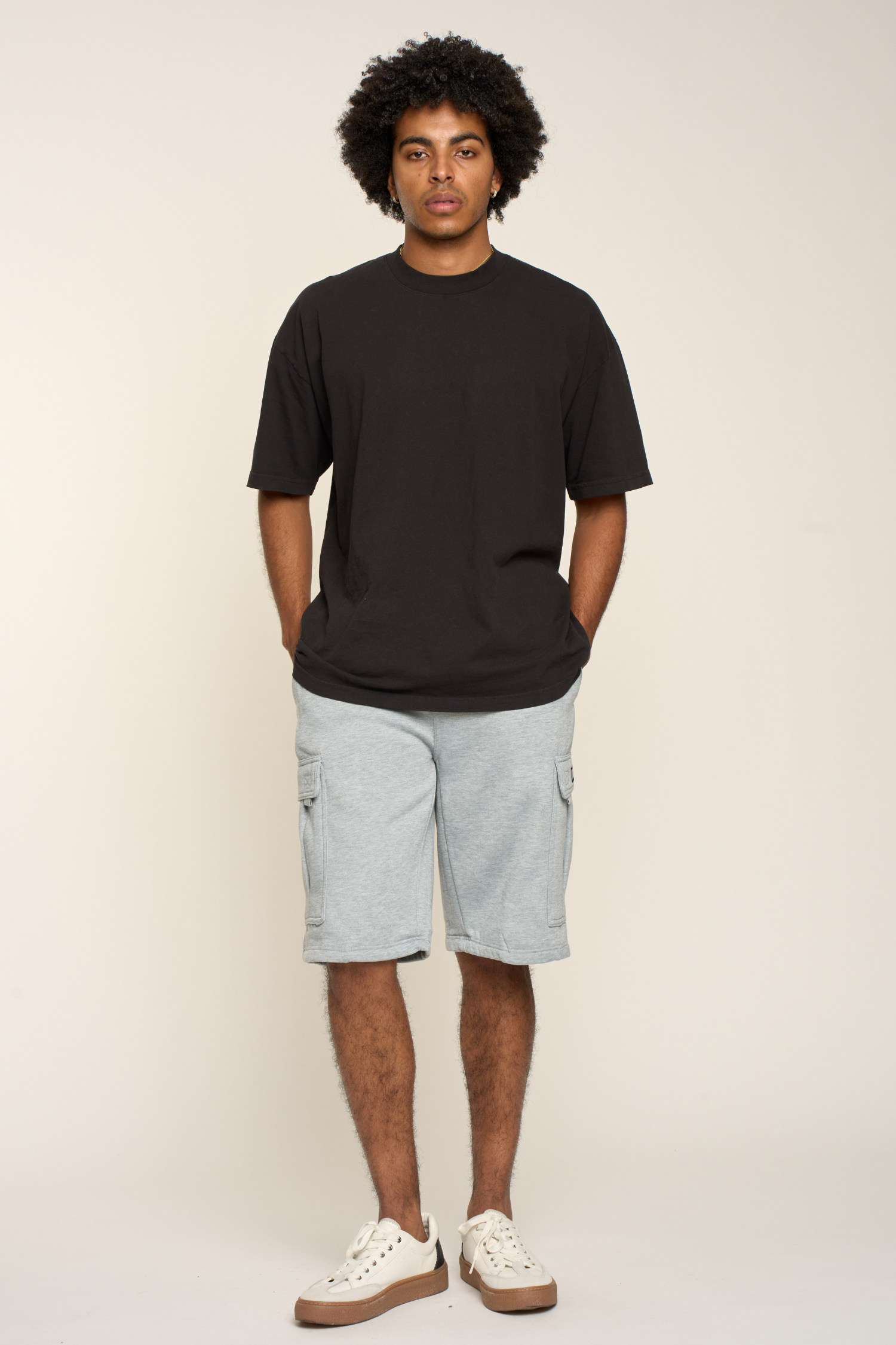 Men's Solid Fleece Heavyweight Cargo Shorts
