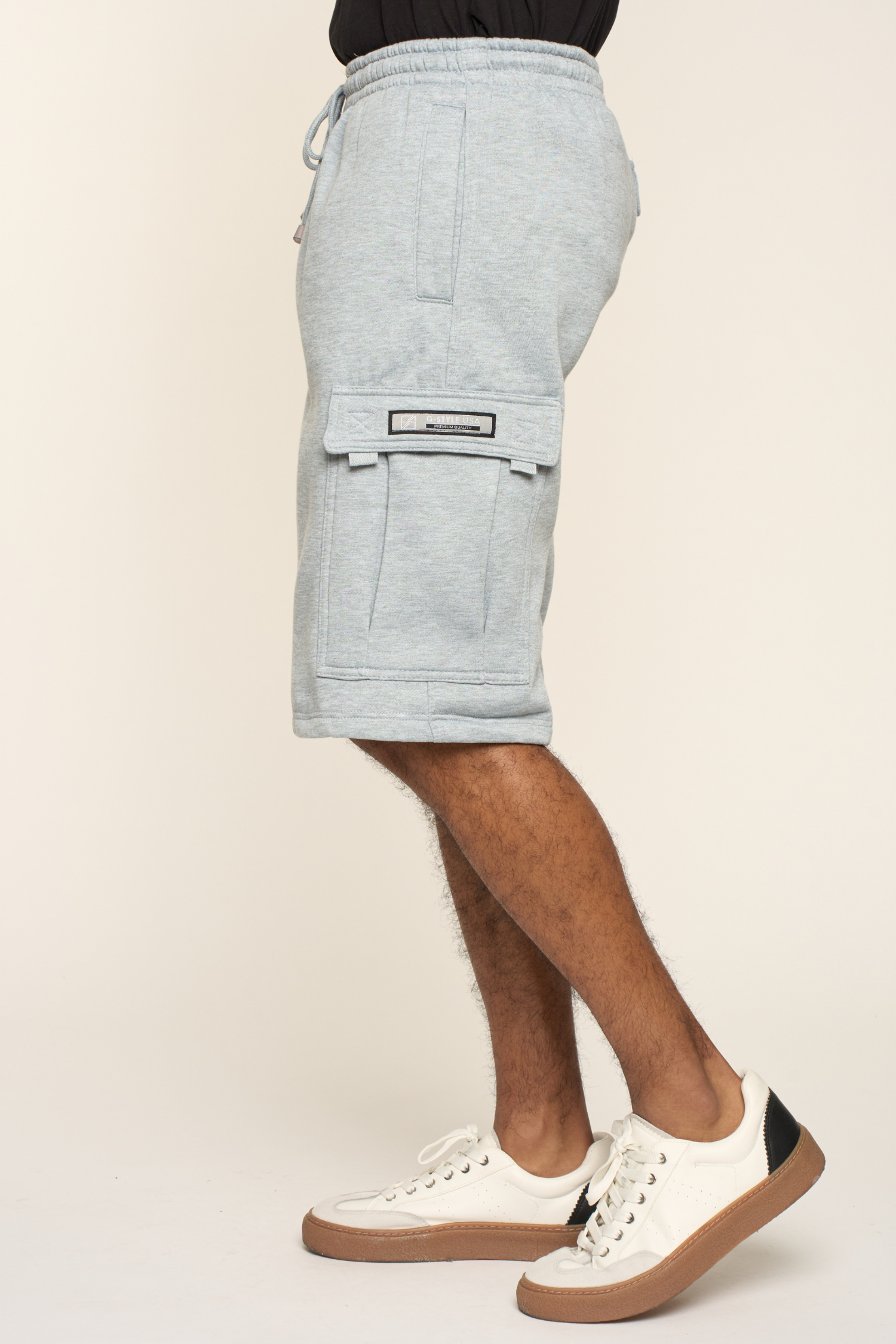 Men's Solid Fleece Heavyweight Cargo Shorts