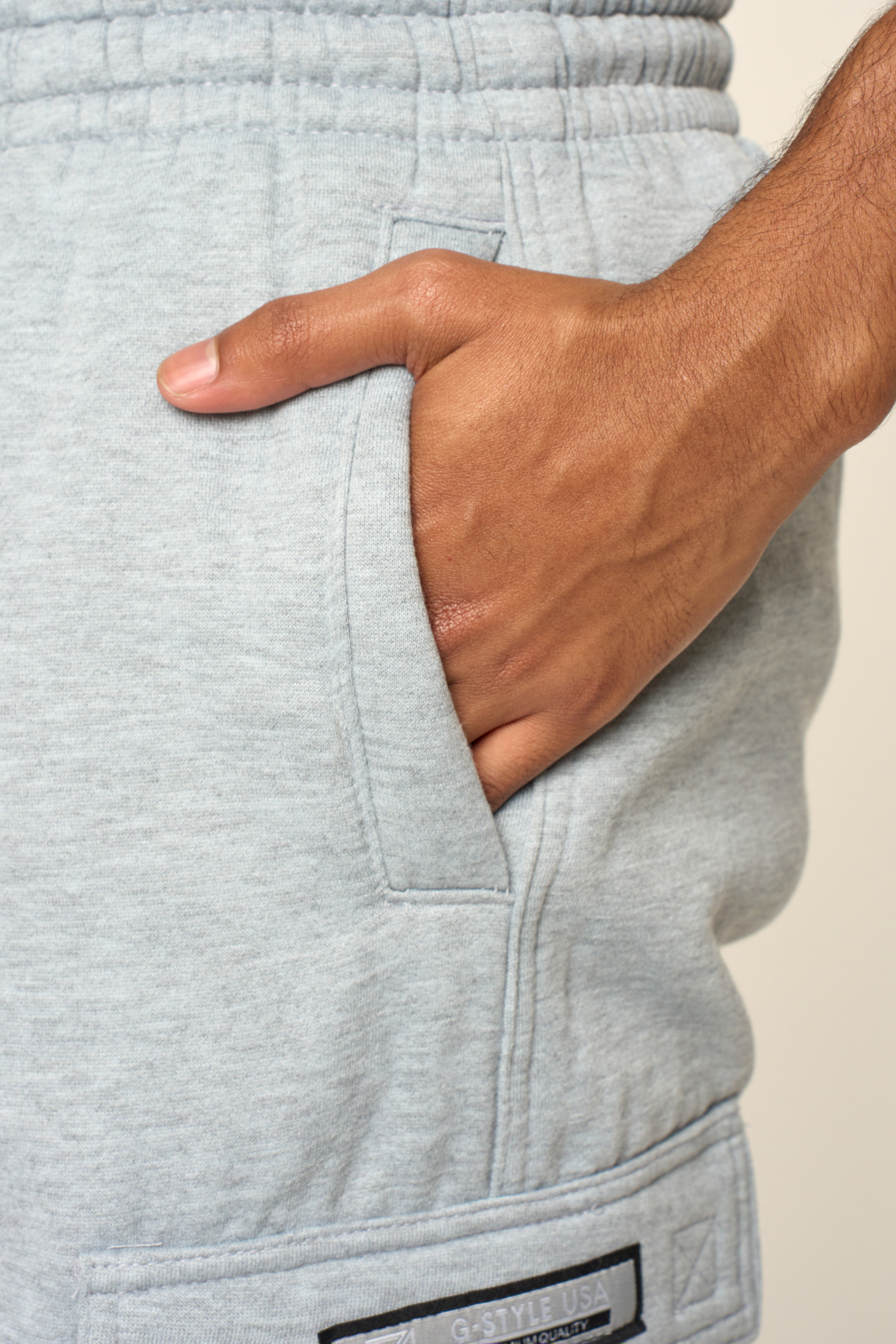 Men's Solid Fleece Heavyweight Cargo Shorts