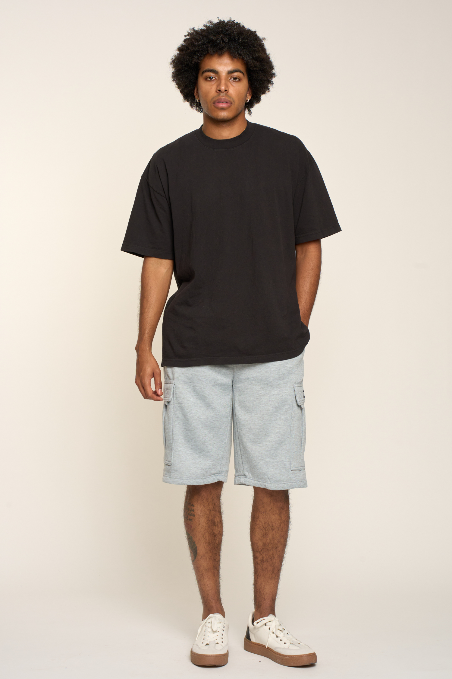 Men's Solid Fleece Heavyweight Cargo Shorts