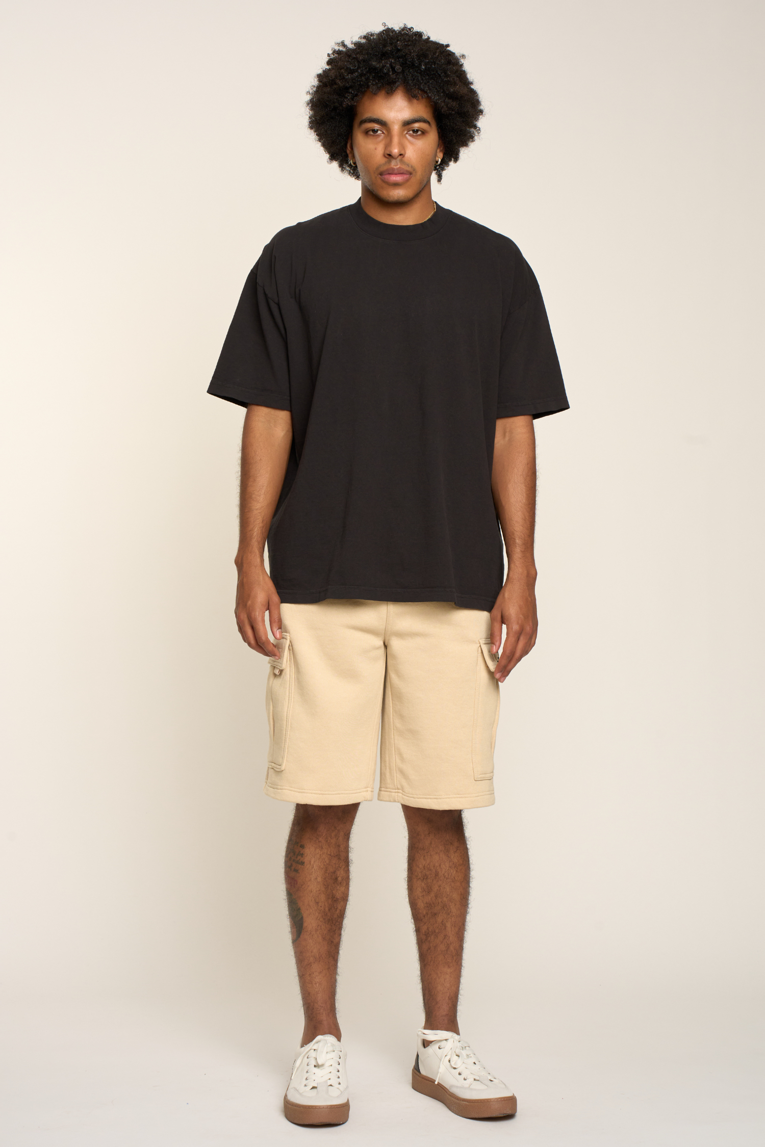 Men's Solid Fleece Heavyweight Cargo Shorts