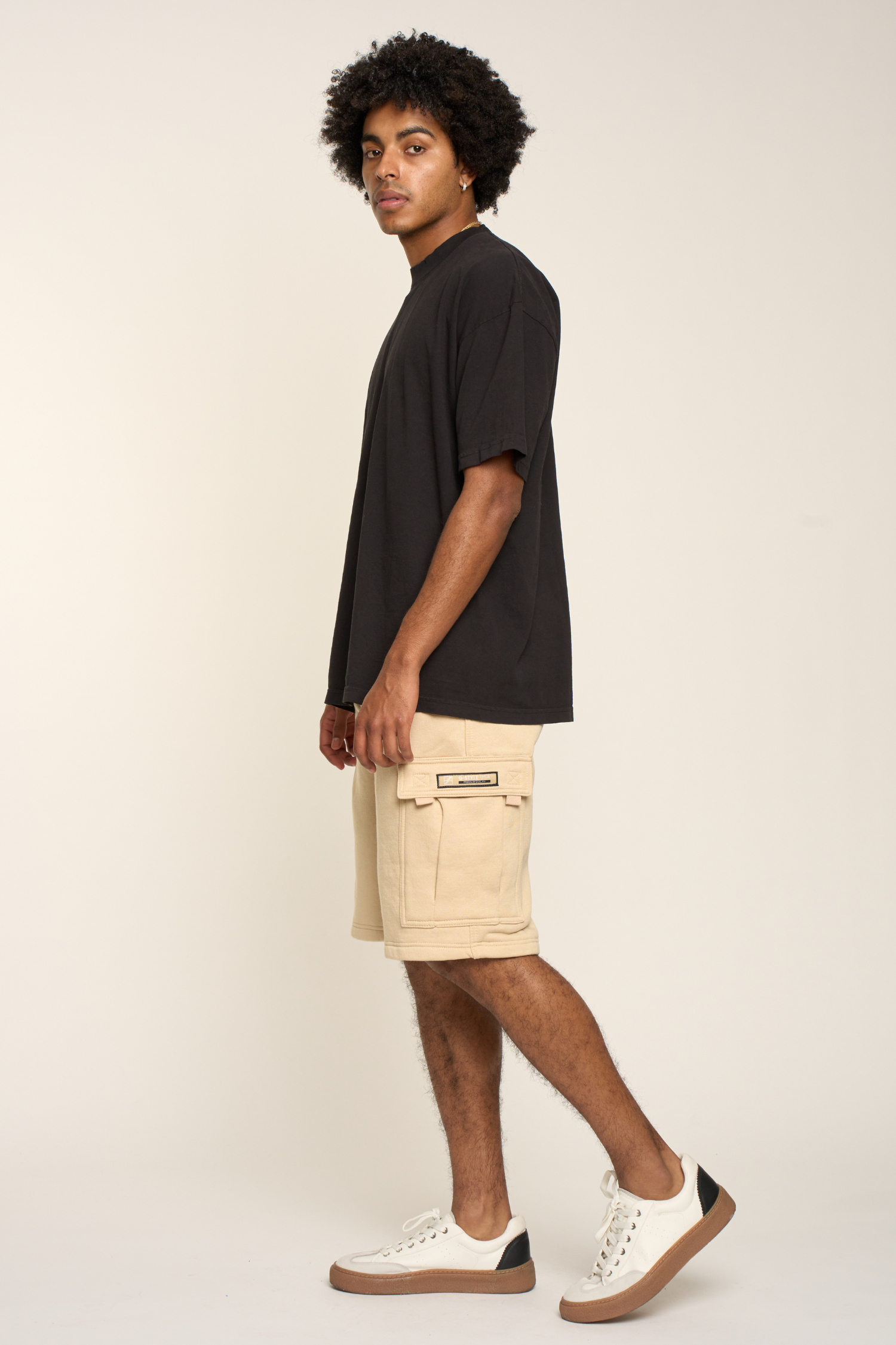 Men's Solid Fleece Heavyweight Cargo Shorts