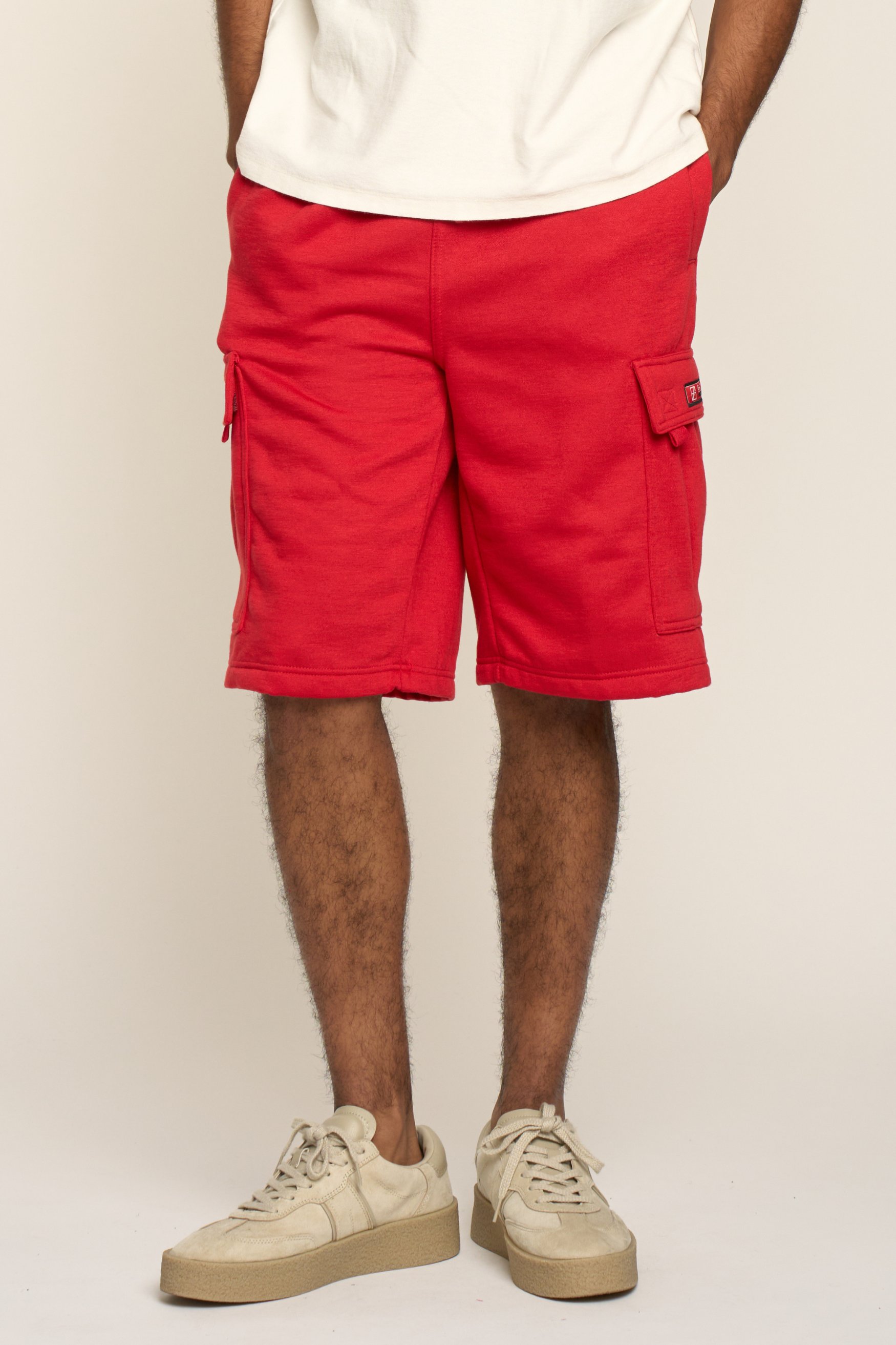 Men's Solid Fleece Heavyweight Cargo Shorts