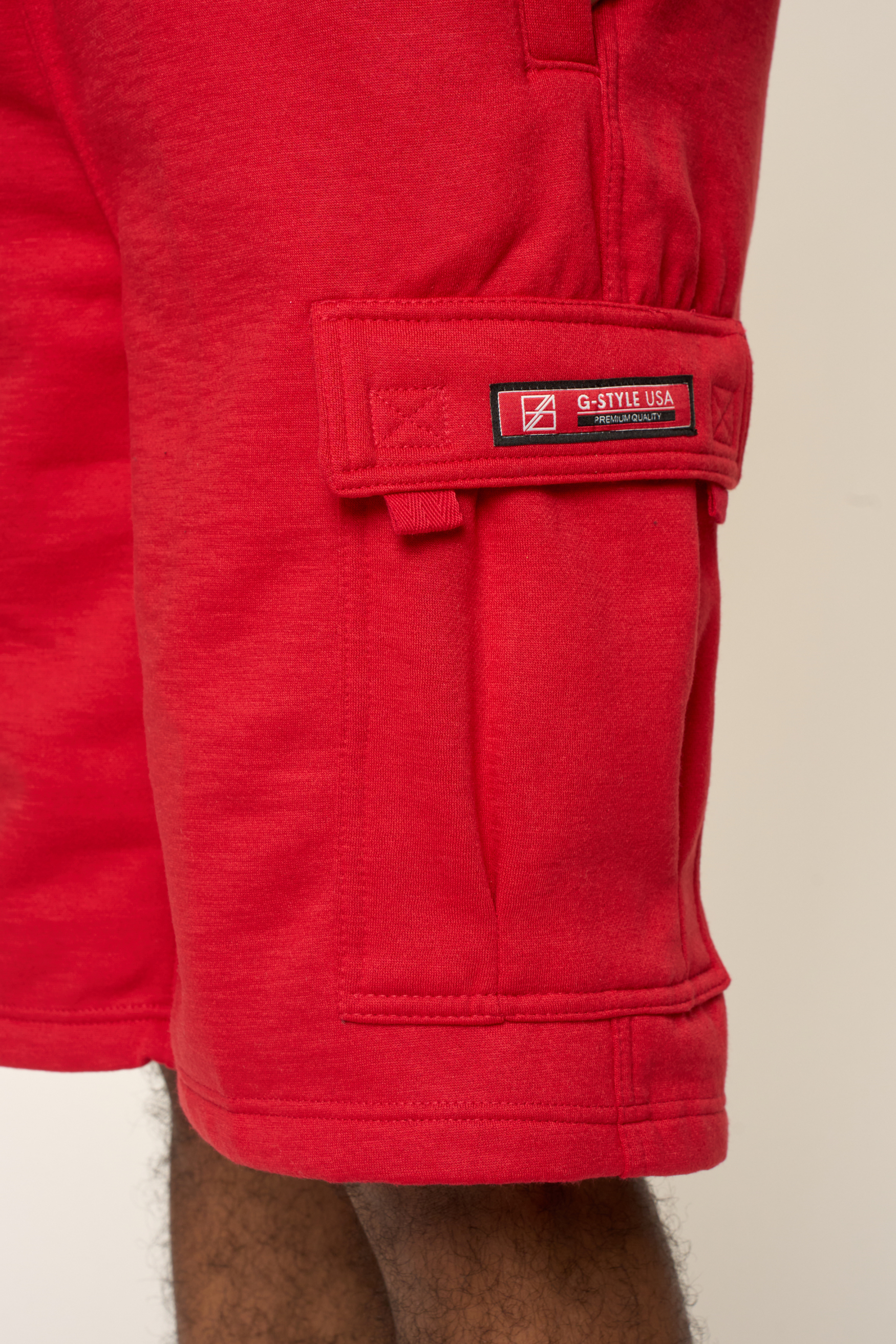 Men's Solid Fleece Heavyweight Cargo Shorts