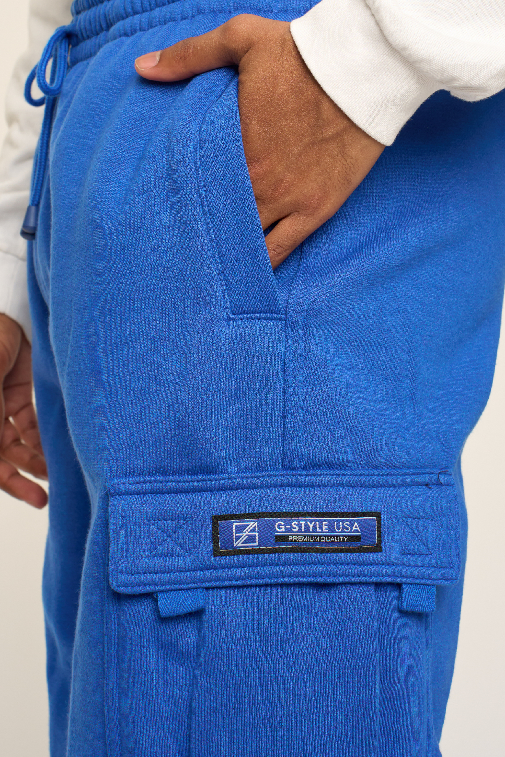 Men's Solid Fleece Heavyweight Cargo Shorts