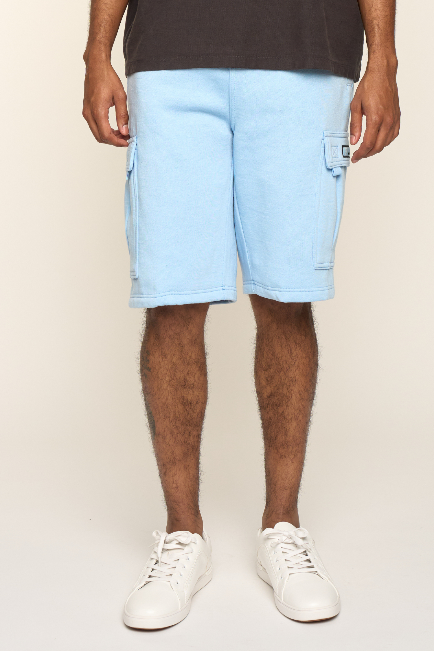 Men's Solid Fleece Heavyweight Cargo Shorts