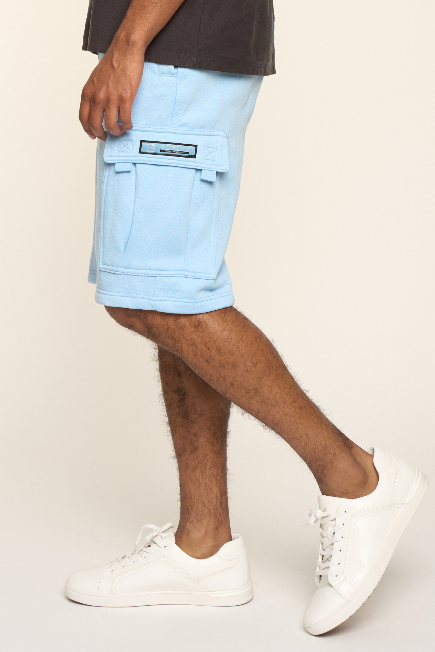 Men's Solid Fleece Heavyweight Cargo Shorts