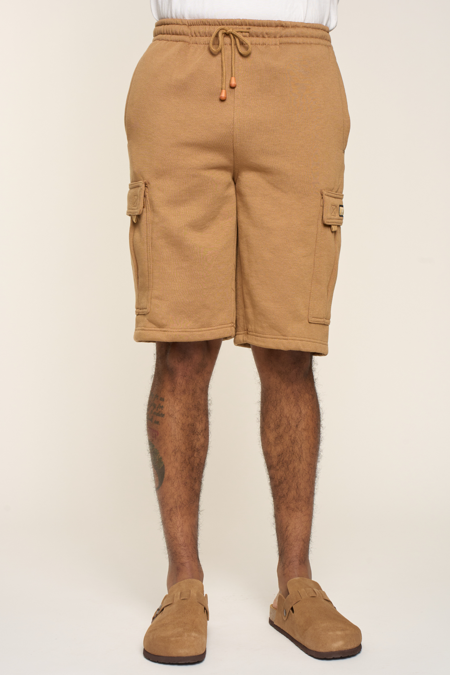Men's Solid Fleece Heavyweight Cargo Shorts