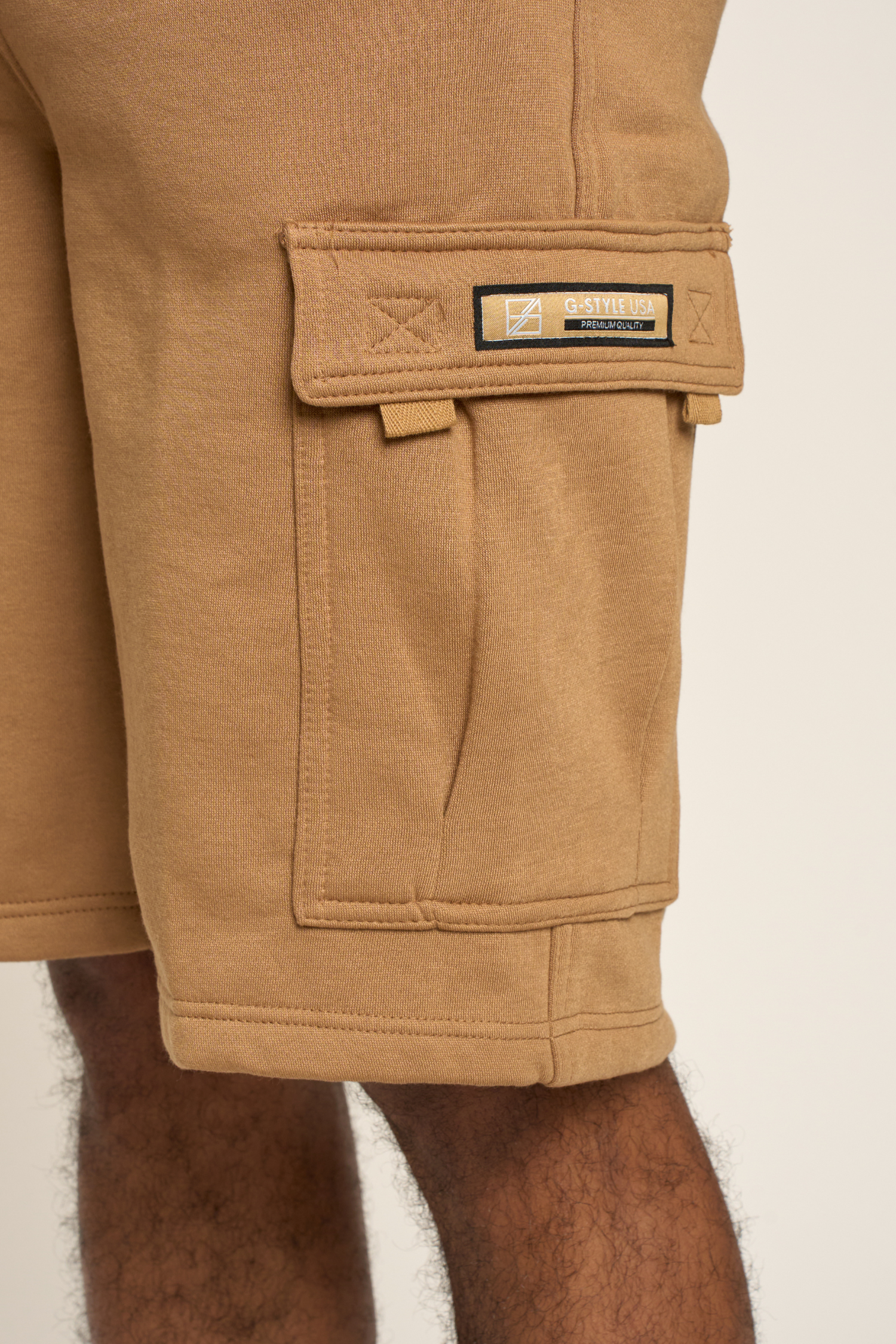 Men's Solid Fleece Heavyweight Cargo Shorts