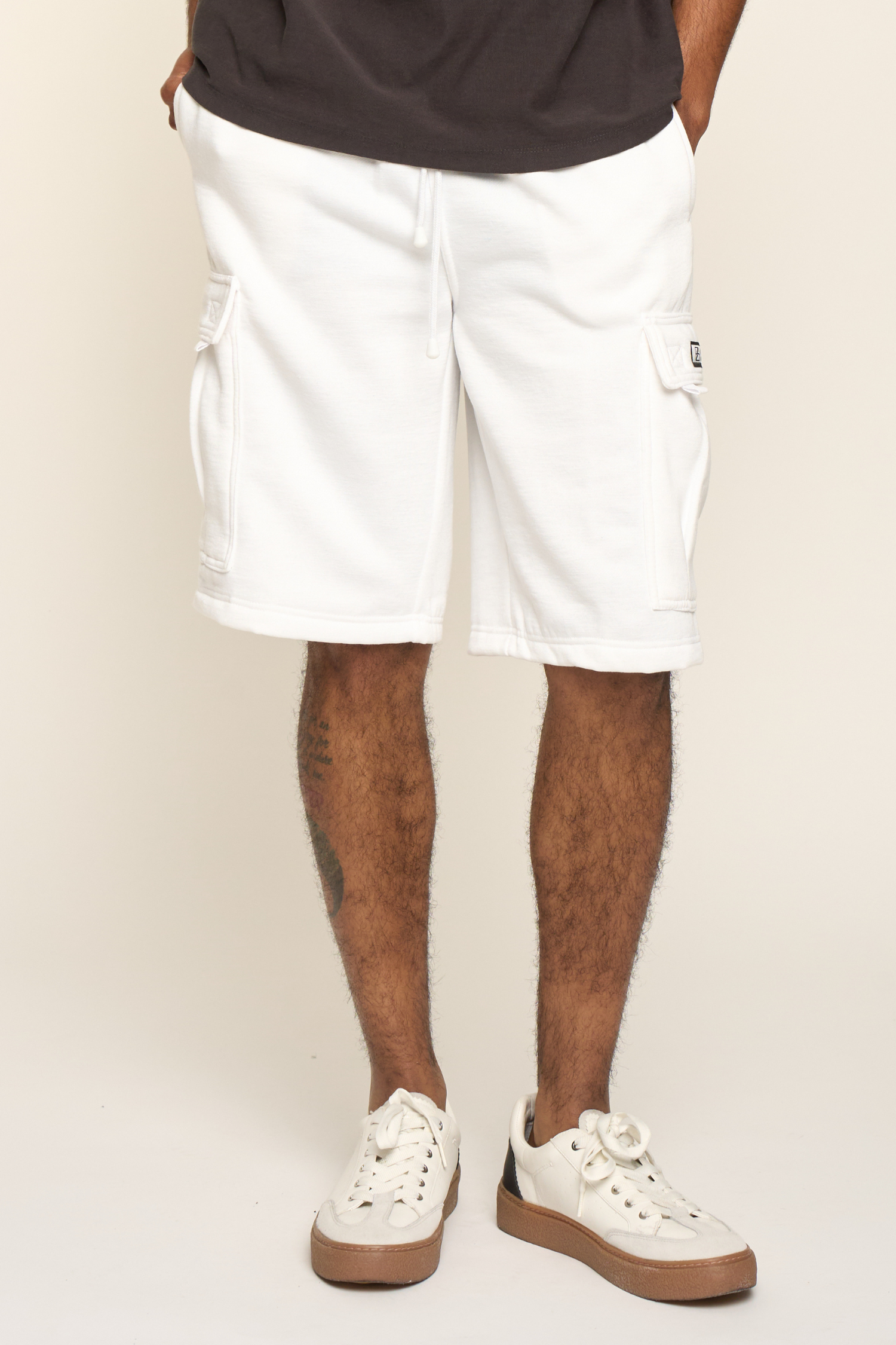 Men's Solid Fleece Heavyweight Cargo Shorts