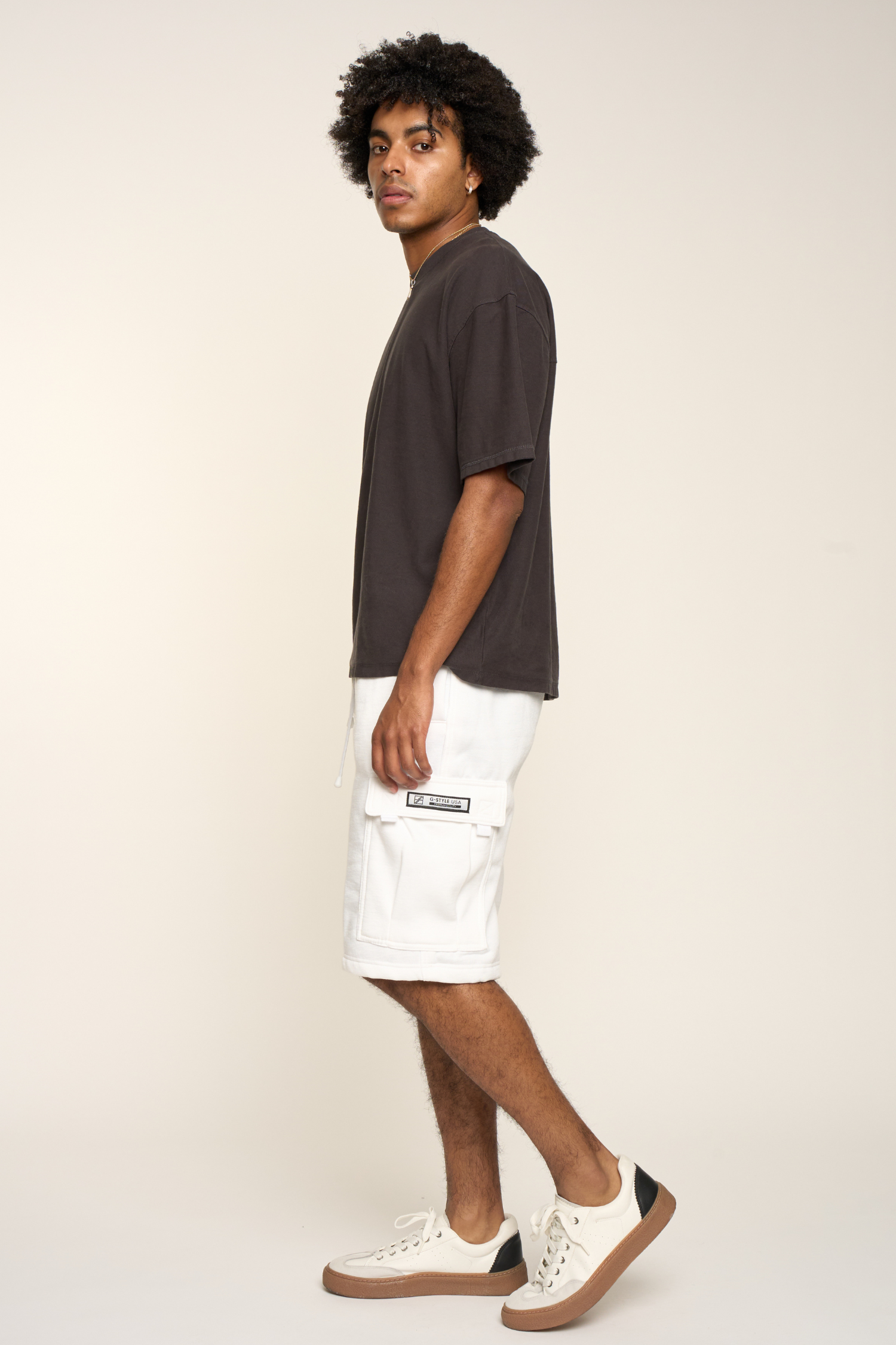 Men's Solid Fleece Heavyweight Cargo Shorts