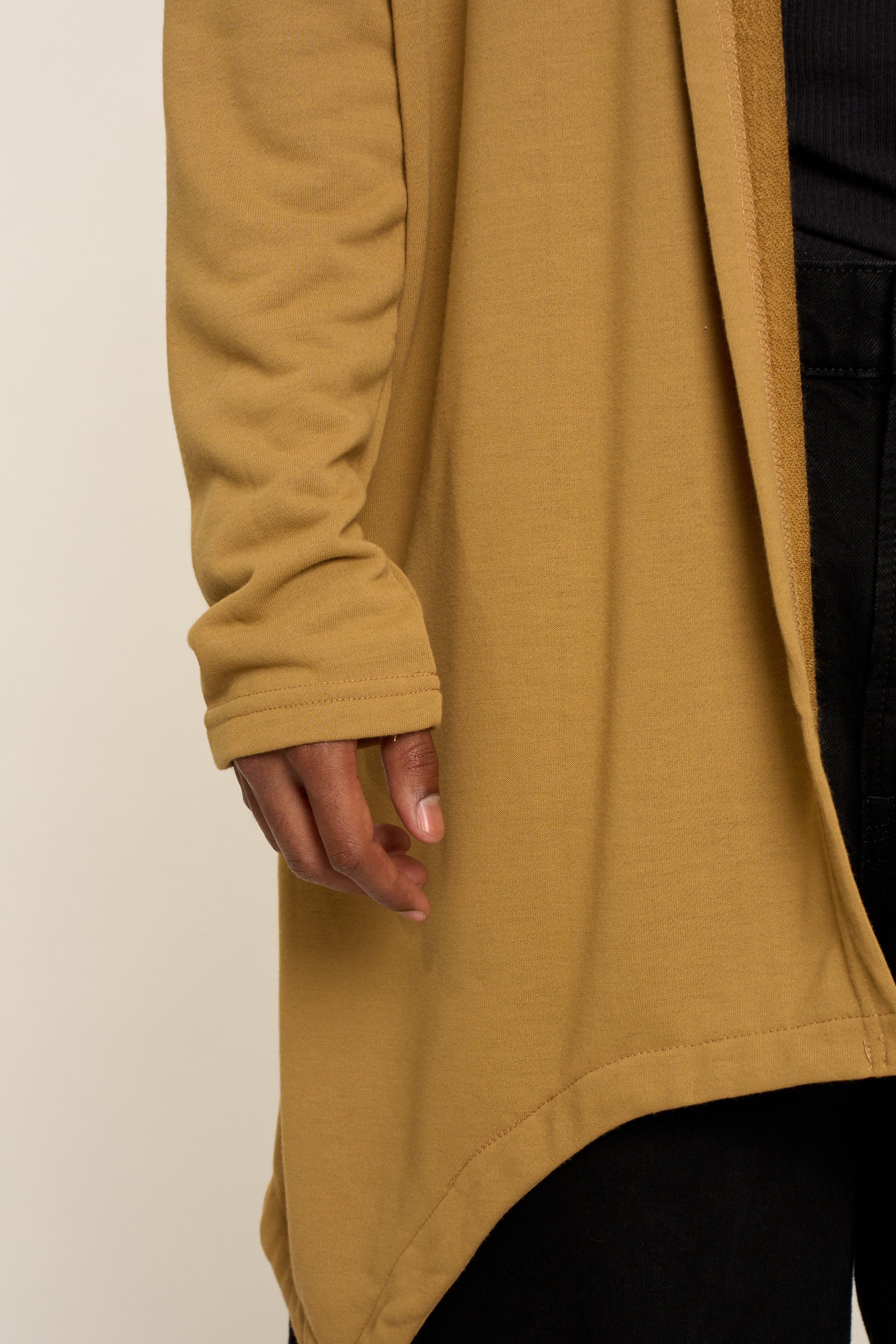 Long Length Drape Cape Cardigan Hoodie