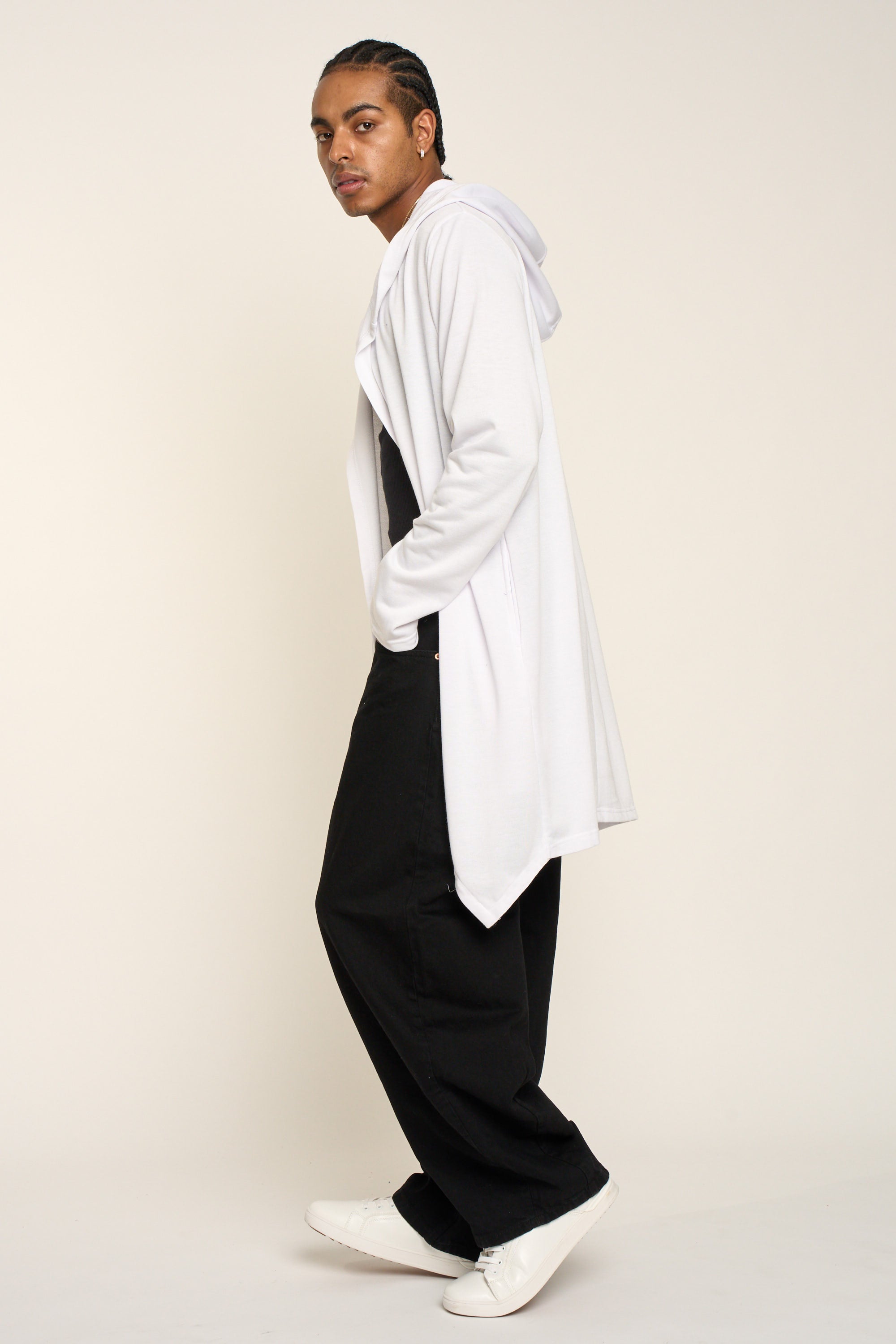 Long Length Drape Cape Cardigan Hoodie