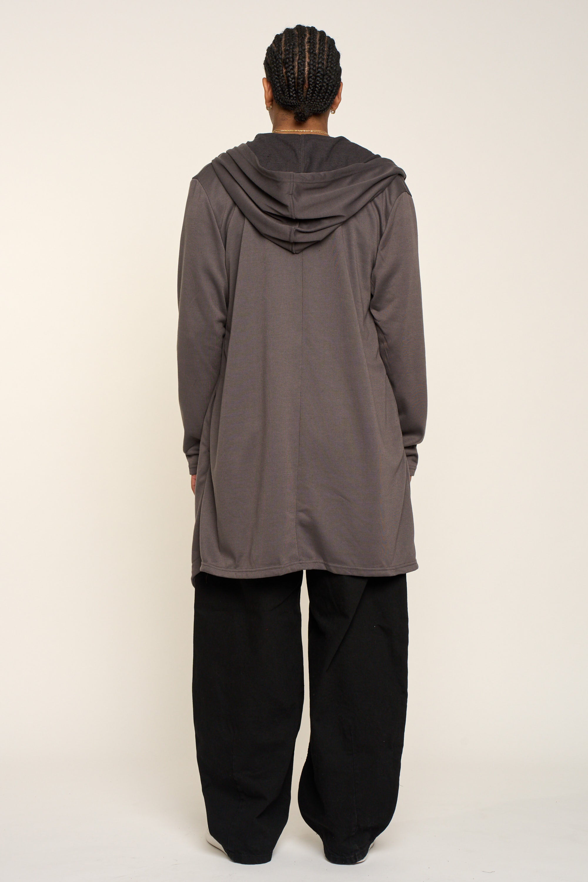 Long Length Drape Cape Cardigan Hoodie