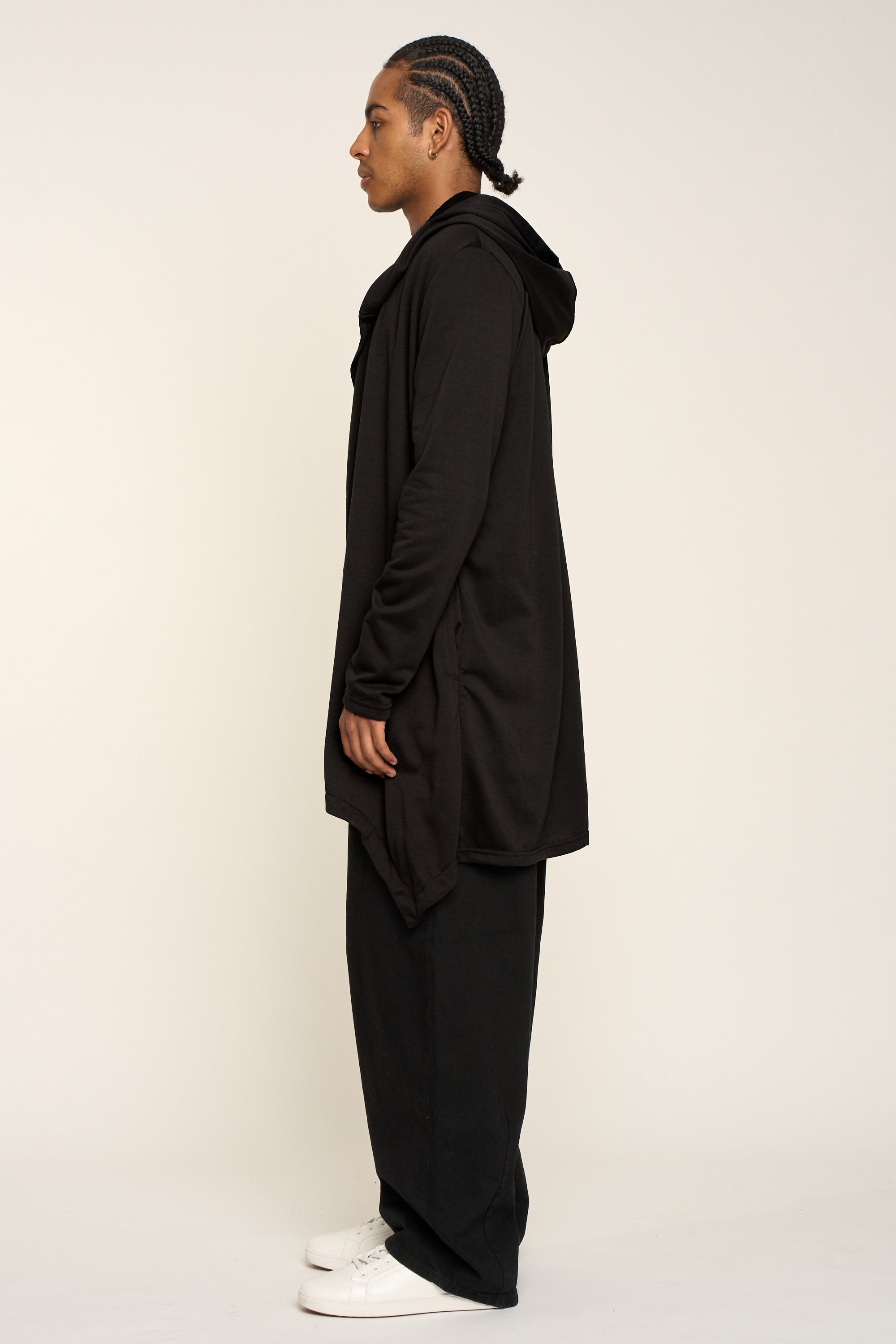 Long Length Drape Cape Cardigan Hoodie