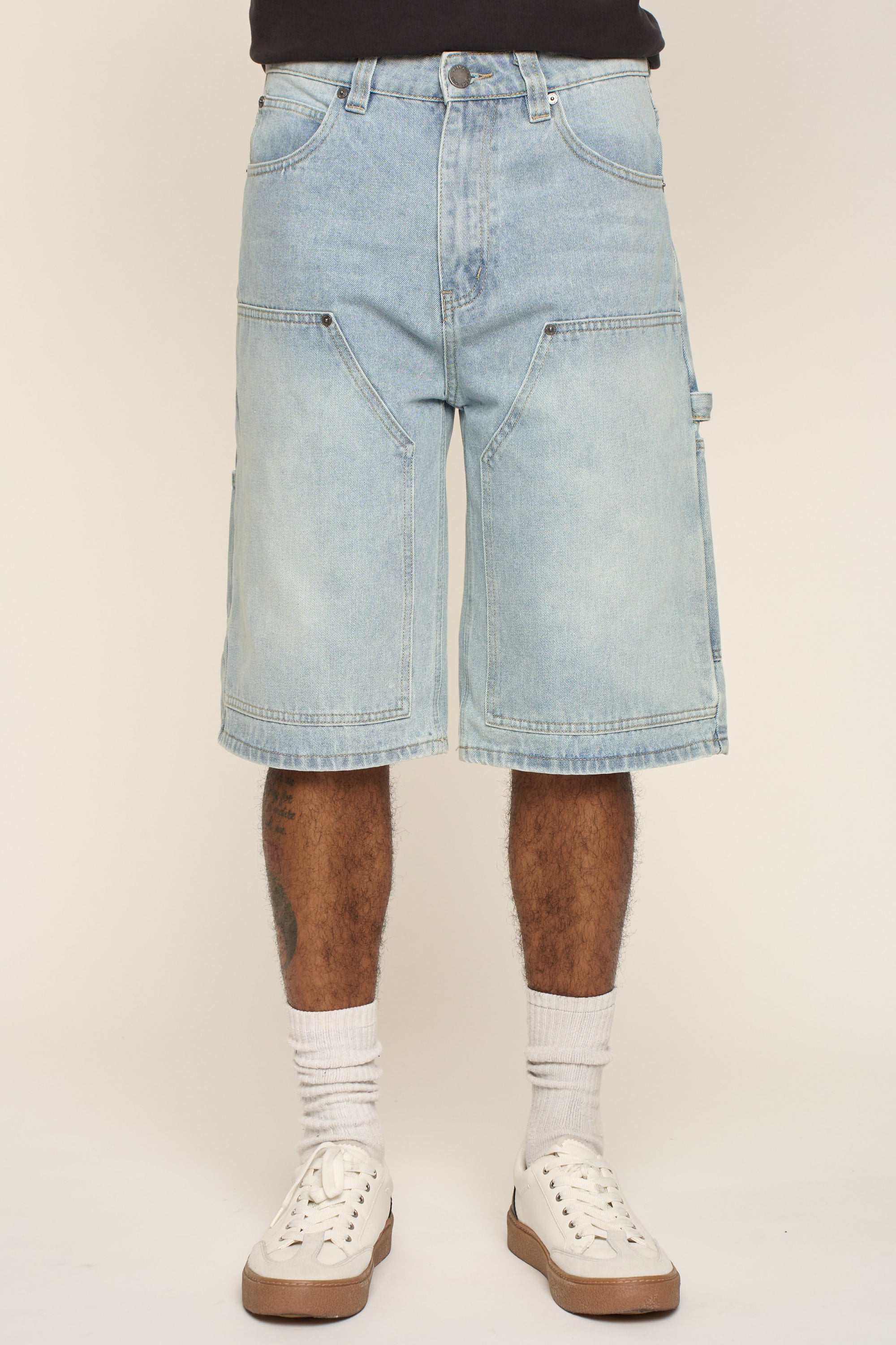 Baggy Fit Carpenter Denim Shorts