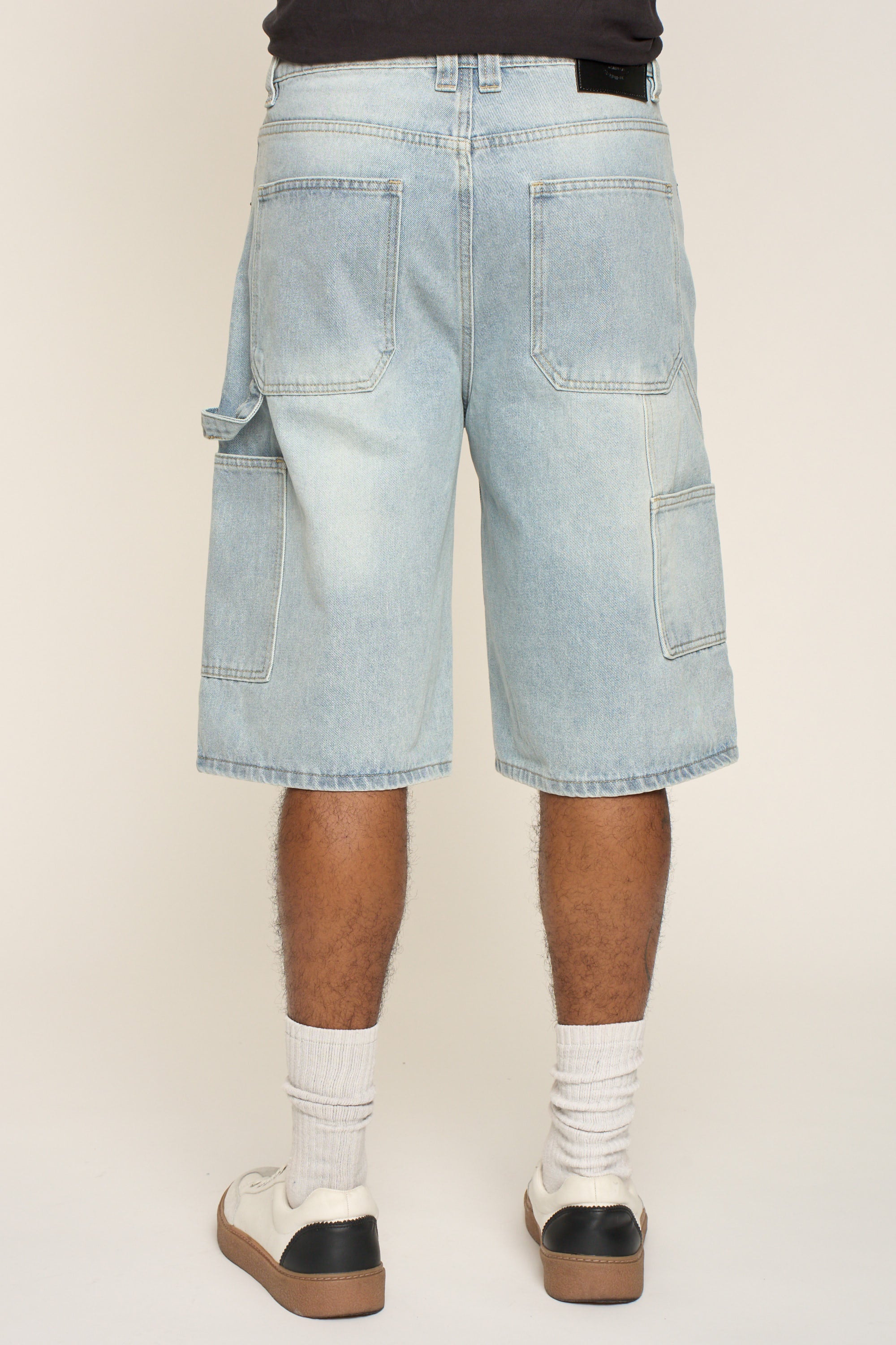 Baggy Fit Carpenter Denim Shorts