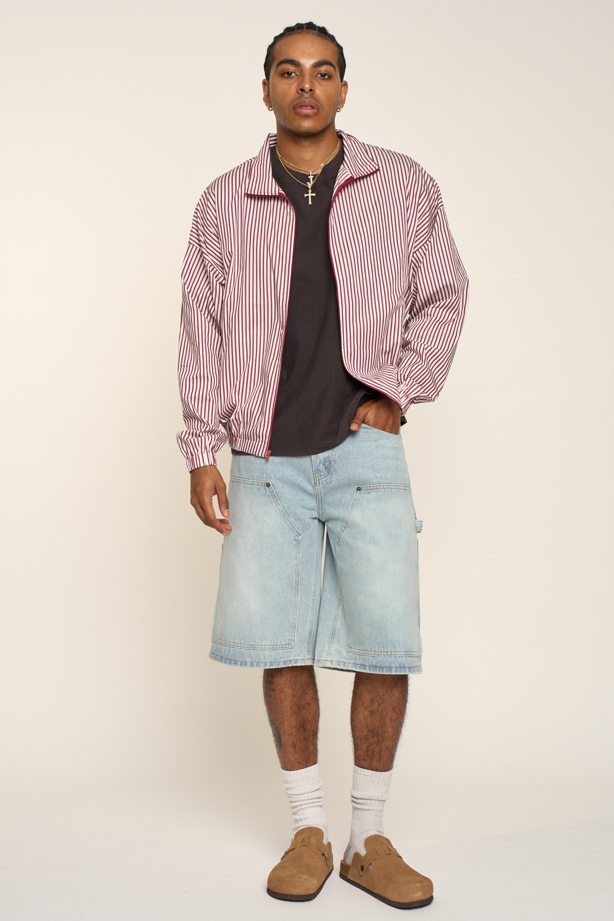 Baggy Fit Carpenter Denim Shorts