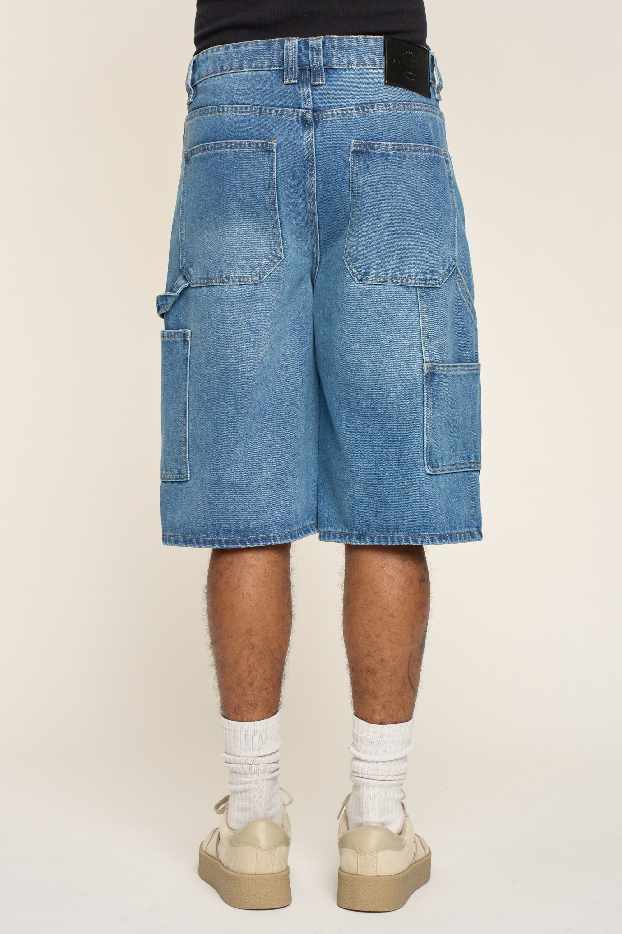 Baggy Fit Carpenter Denim Shorts