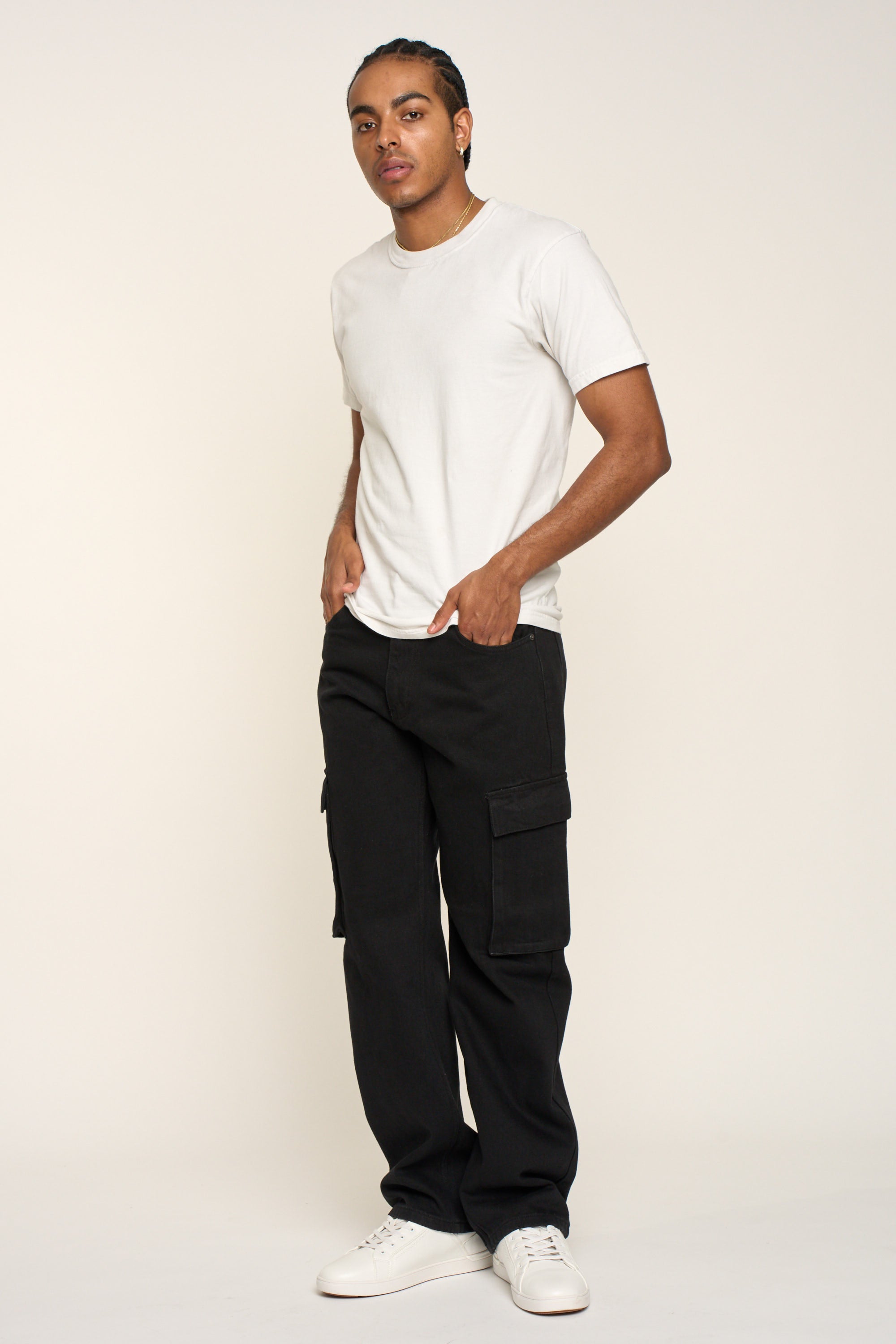 Baggy Fit Cargo Denim Jeans