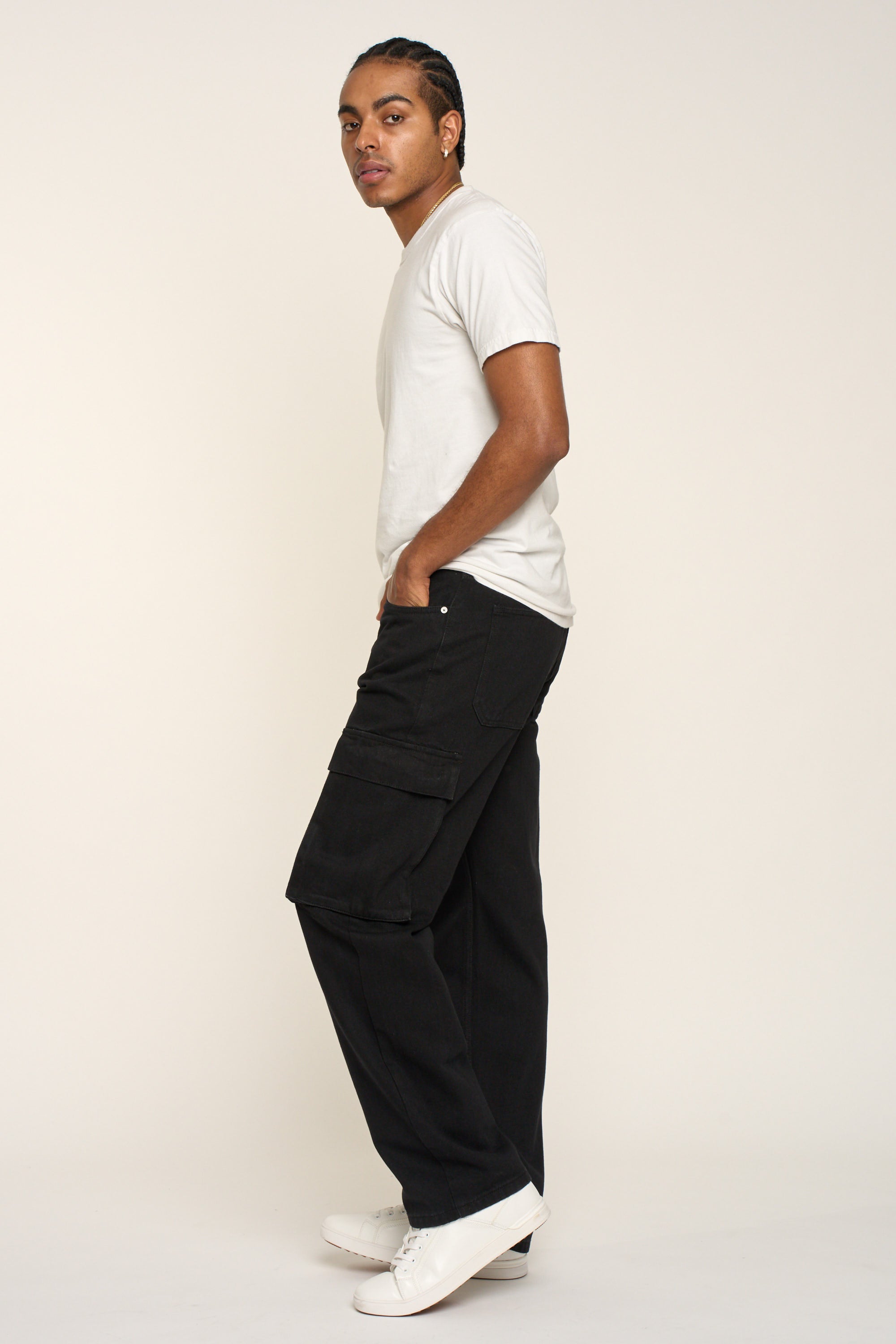 Baggy Fit Cargo Denim Jeans