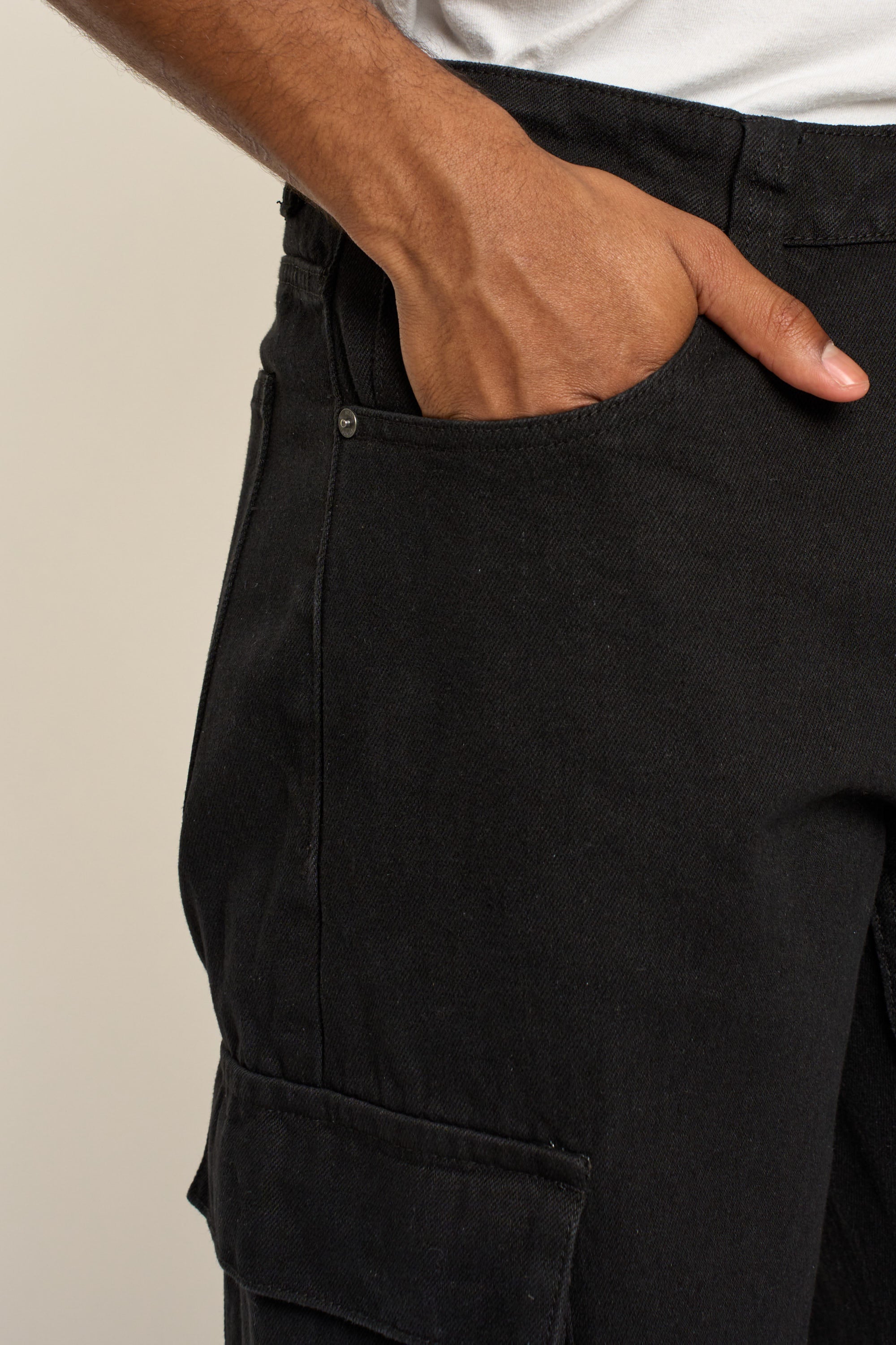 Baggy Fit Cargo Denim Jeans