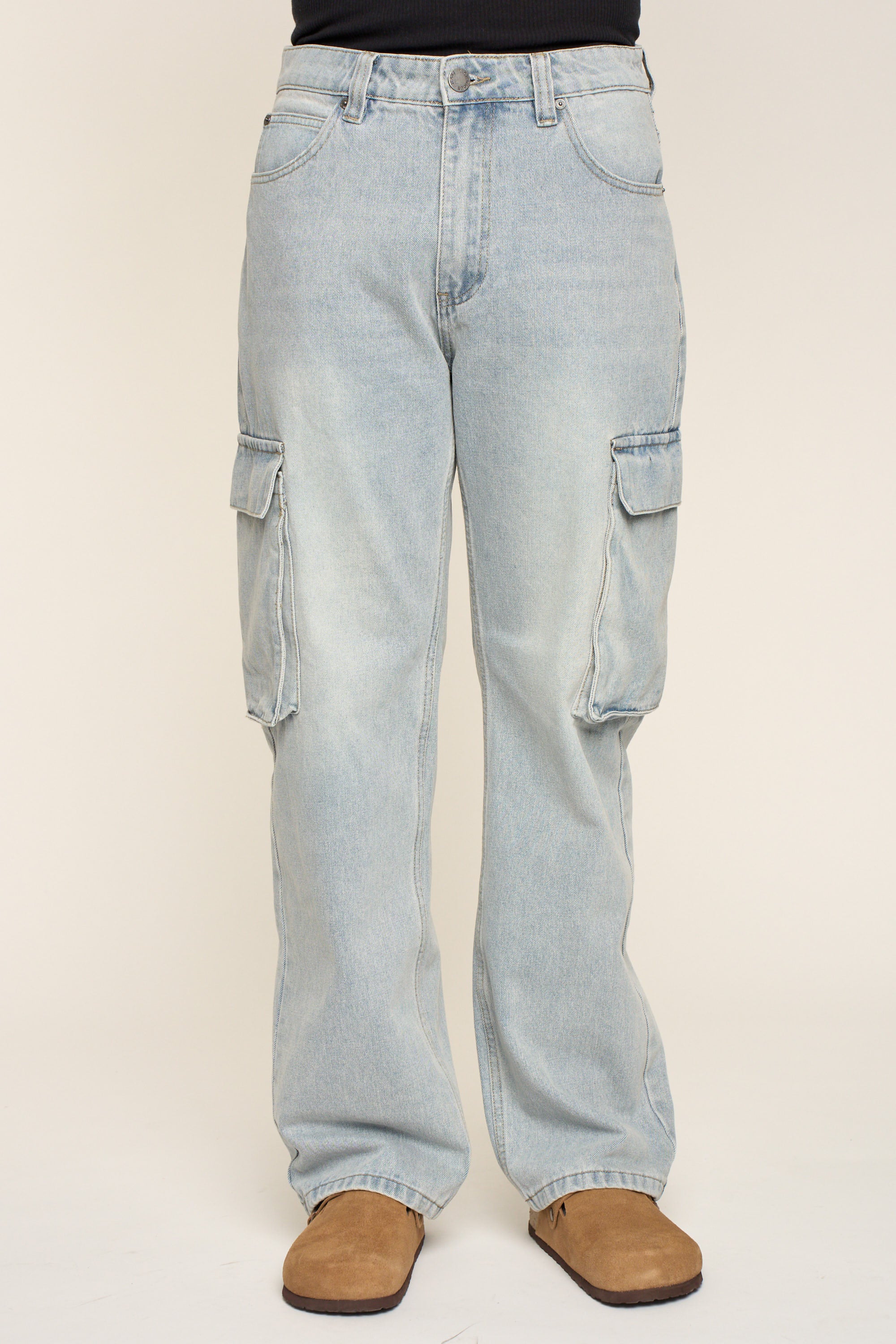 Baggy Fit Cargo Denim Jeans