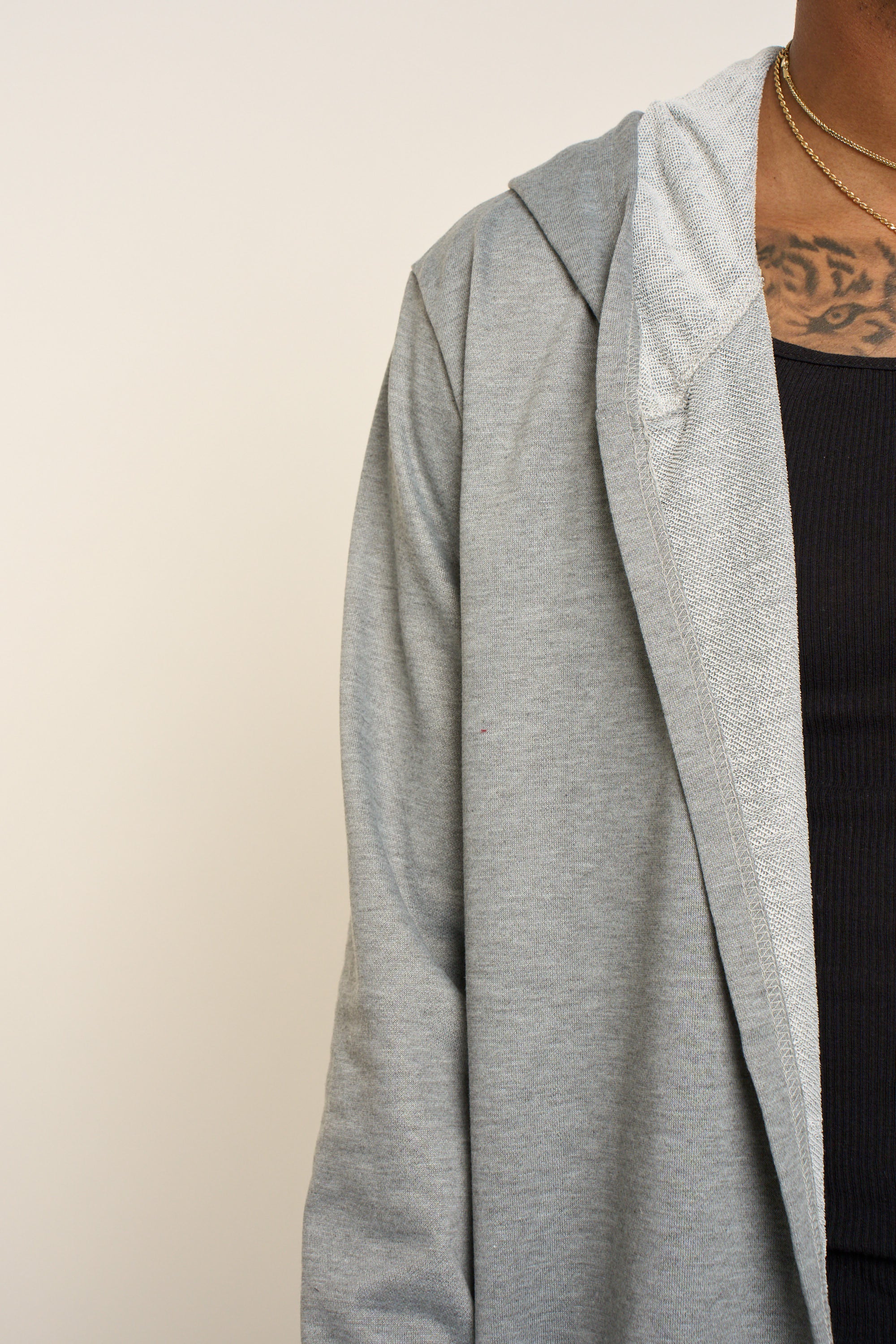 Long Length Drape Cape Cardigan Hoodie