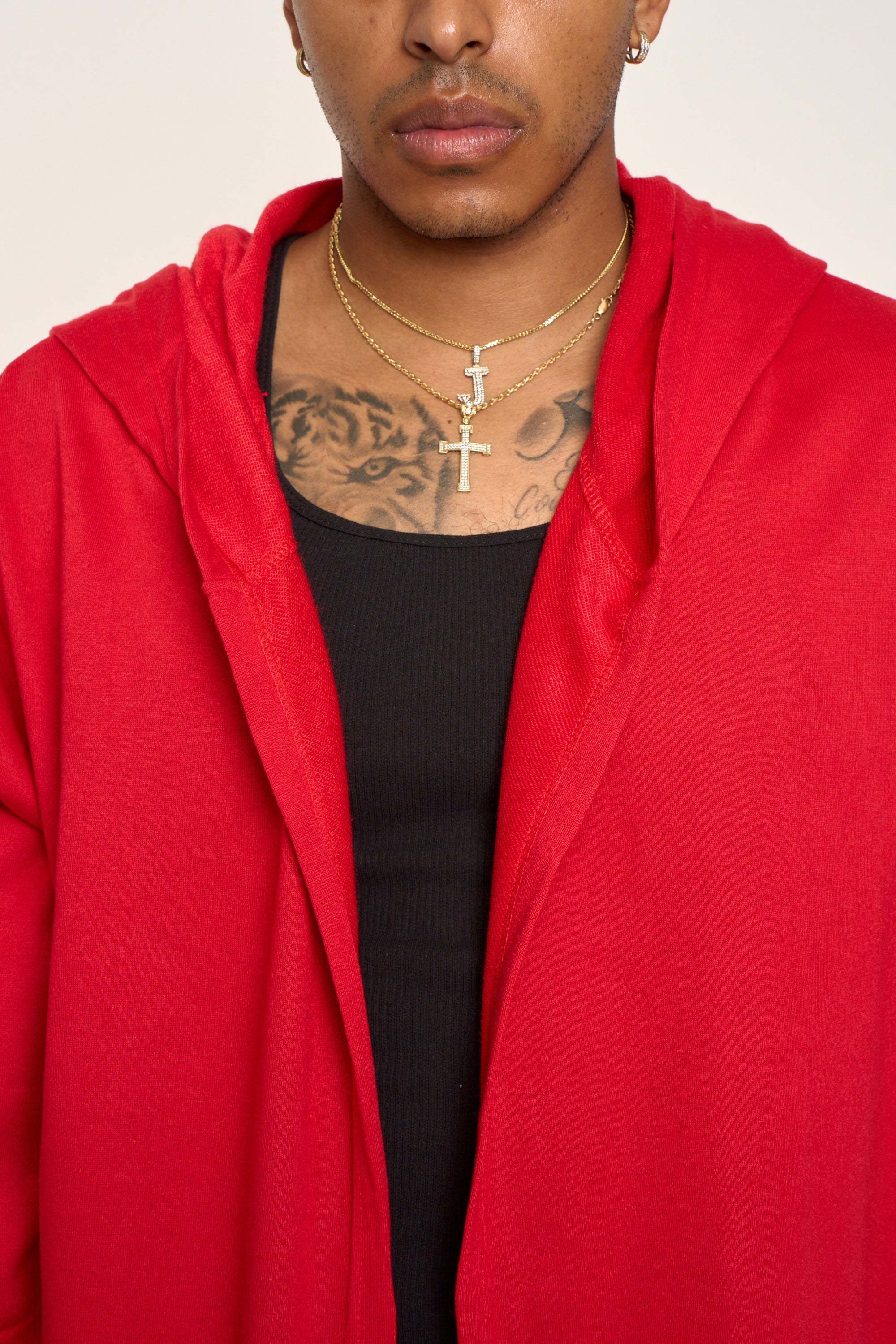 Long Length Drape Cape Cardigan Hoodie