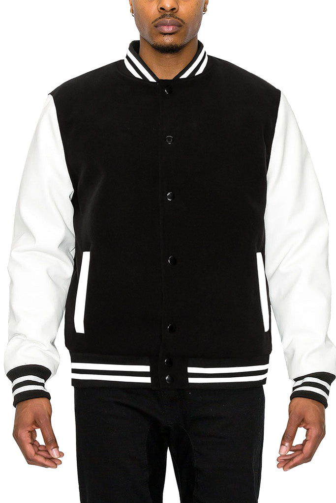 Men's Essential Melton Varsity Jacket