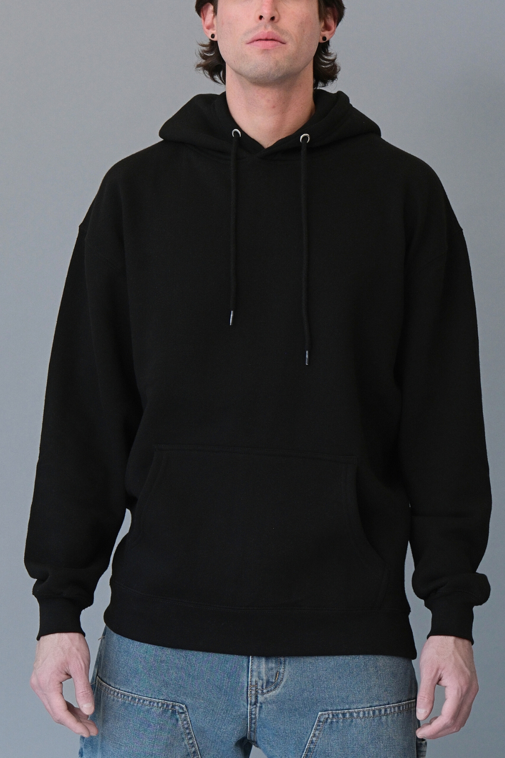 Pullover Hoodie with Metal Eyelets