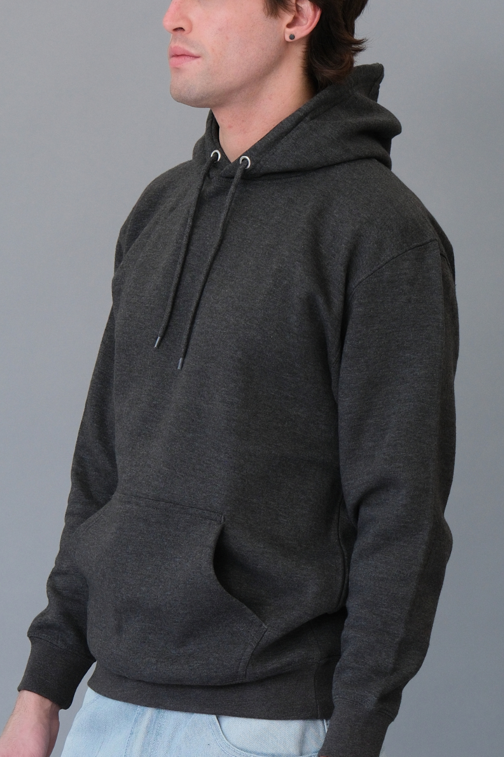 Pullover Hoodie with Metal Eyelets