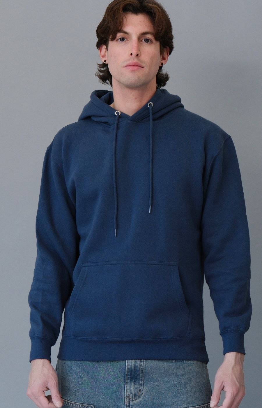 Pullover Hoodie with Metal Eyelets