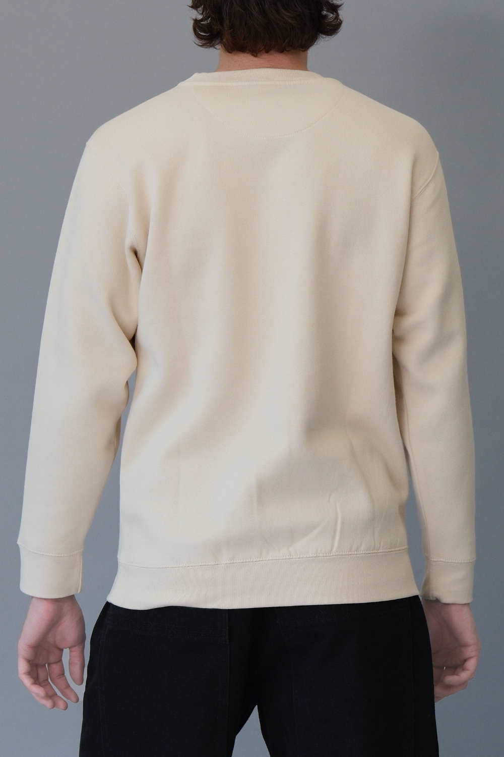 Basic Solid Crew-Neck Sweatshirt