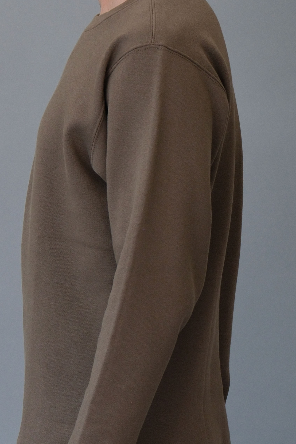 Basic Solid Crew-Neck Sweatshirt