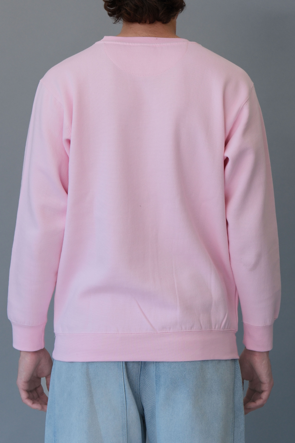 Basic Solid Crew-Neck Sweatshirt