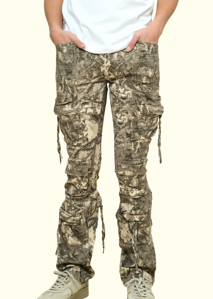 Twill Stacked Pants W/Multi Cargo Pocket