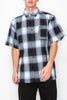 Men's Essential Plaid Short Sleeve Button Up Shirt