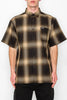 Men's Essential Plaid Short Sleeve Button Up Shirt