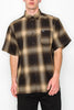 Men's Essential Plaid Short Sleeve Button Up Shirt