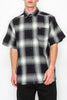 Men's Essential Plaid Short Sleeve Button Up Shirt