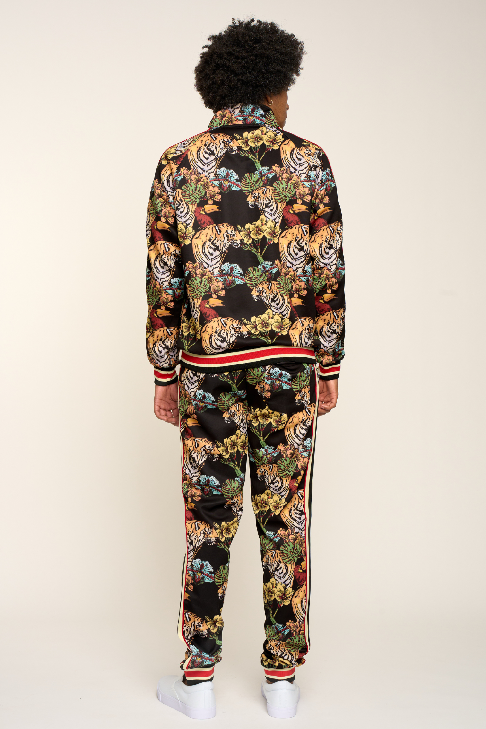G Striped Floral Tiger Track Suit Set