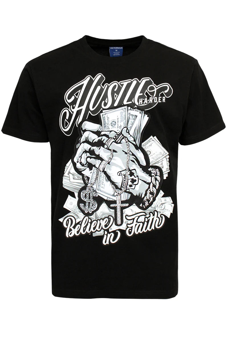 Hustle Rhinestones T-Shirt