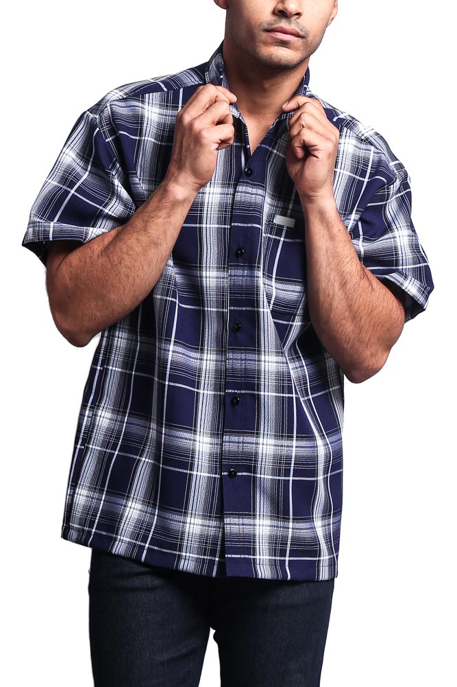 Western Casual Plaid Short Sleeve Button Up Shirt