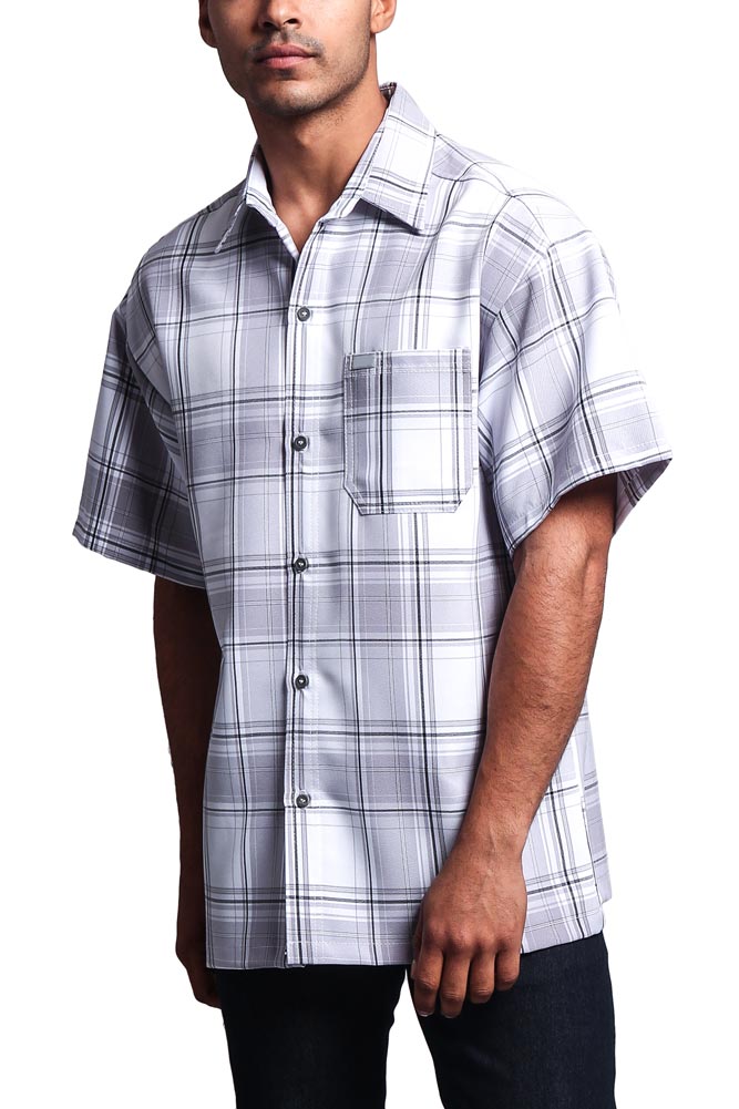 Western Casual Plaid Short Sleeve Button Up Shirt