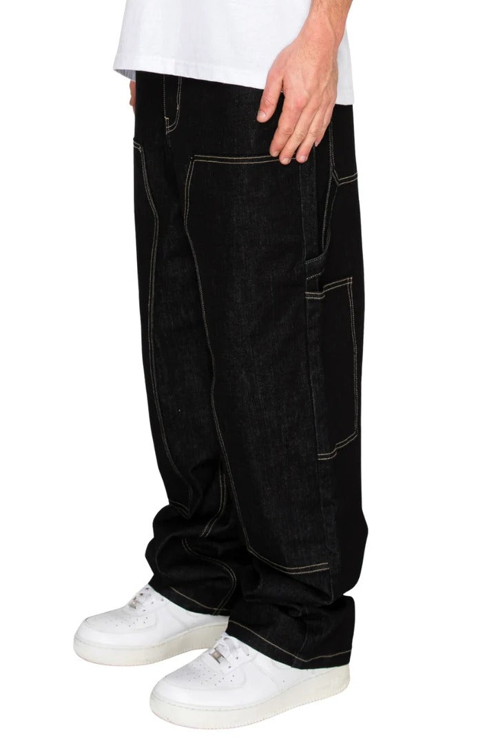 Raw Denim Baggy Fit Carpenter Jeans