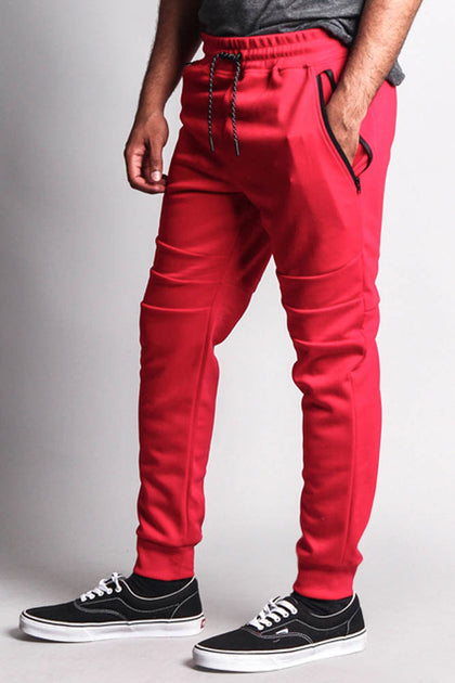 Basic Tech Sweat Pants with Contrasting Zippers – G-Style USA