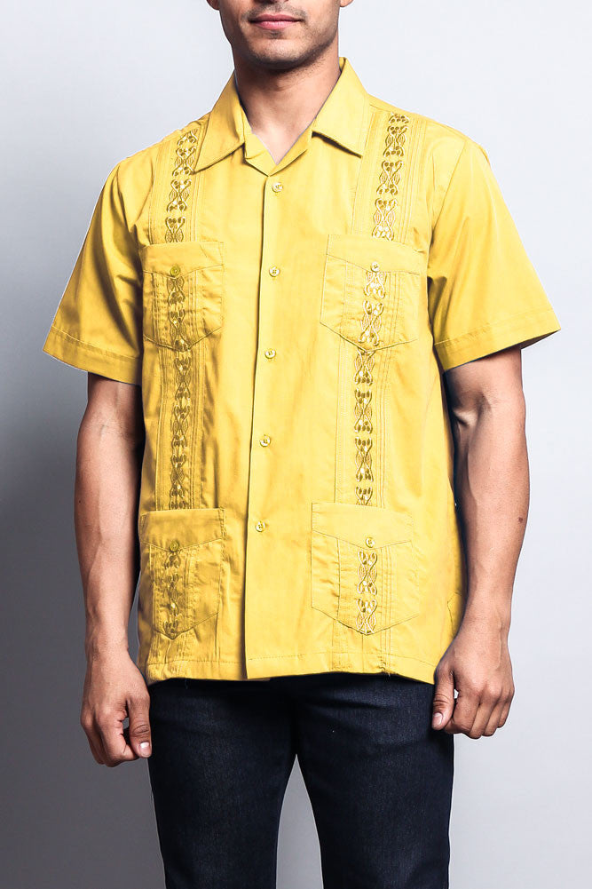 Best Deal for Guayabera Shirts for Men, Yellow Shirt Men Burgundy Dress